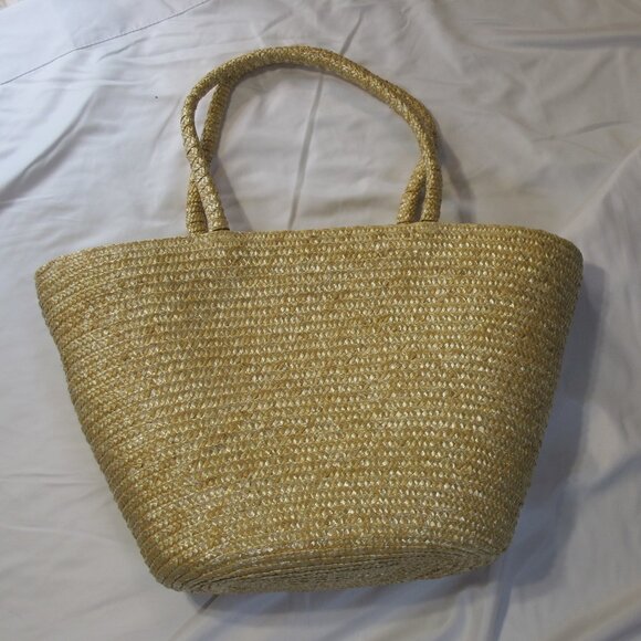 Large zippered straw bag – natural - Picture 2 of 5